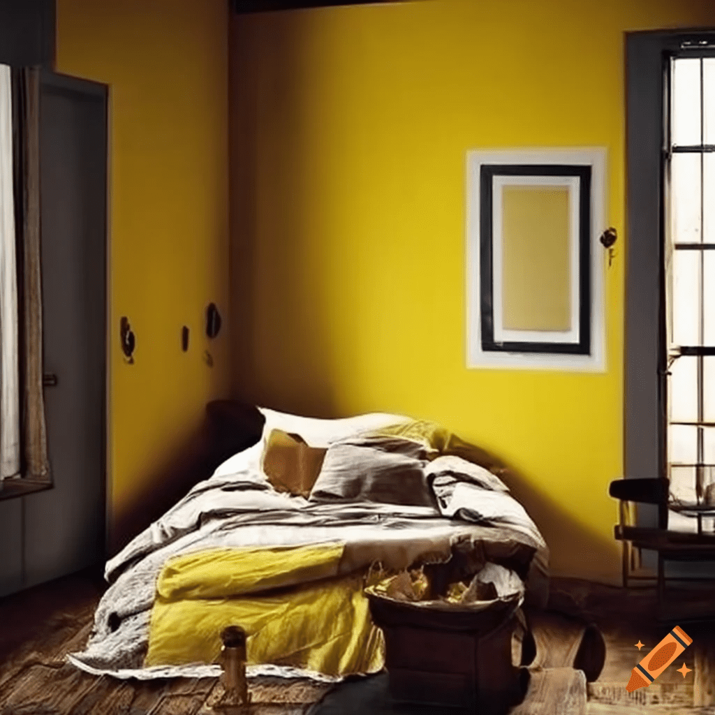 Yellow and Grey Bedroom Wall Color